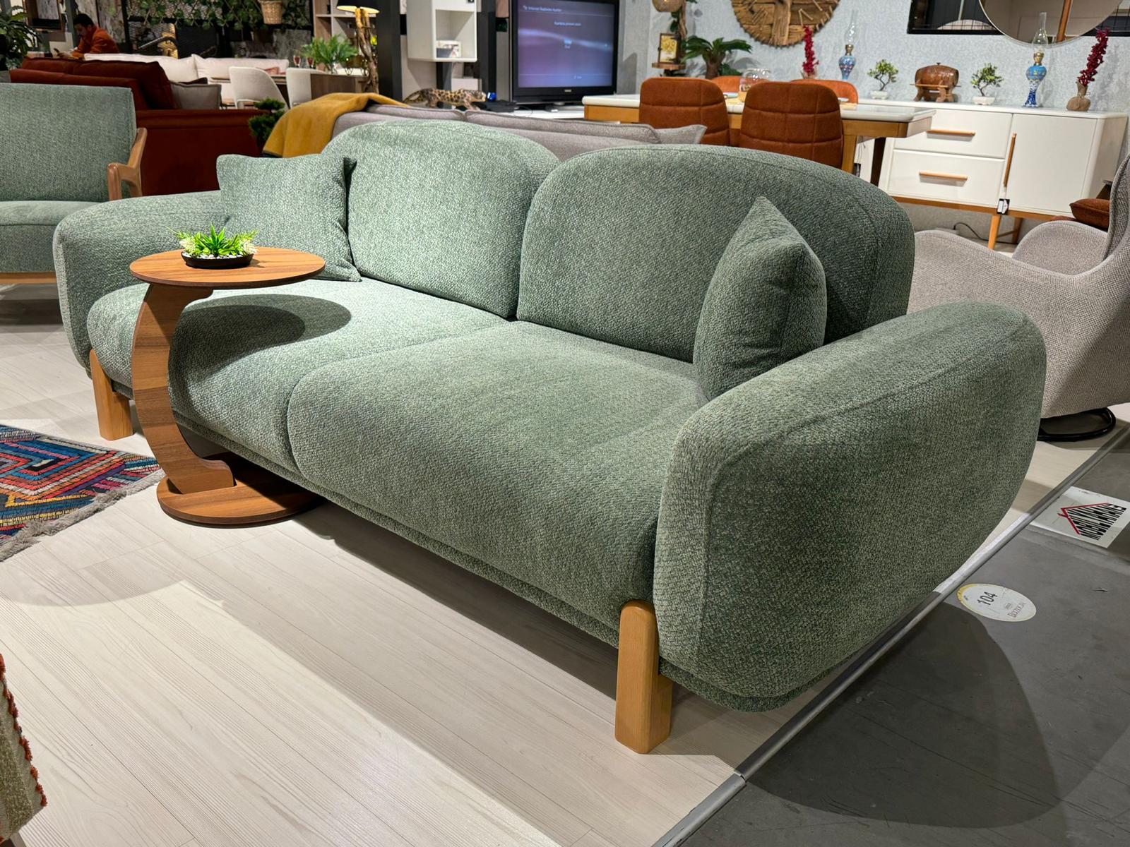 Assos Adaçayı Yeşili Kavisli Koltuk